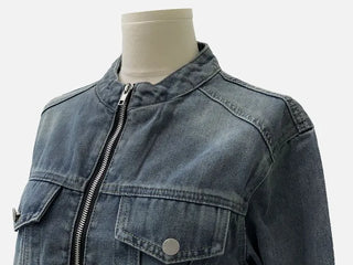 Yumeji Vintage Pocket Biker Denim Short Jacket