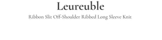 Lovely Ribbon Team Off-Shoulder Golji Long Sleeve Knit