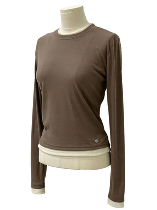 Velora Daily Color Block Symbol Logo Long Sleeve T-Shirt