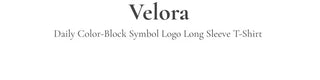 Velora Daily Color Block Symbol Logo Long Sleeve T-Shirt