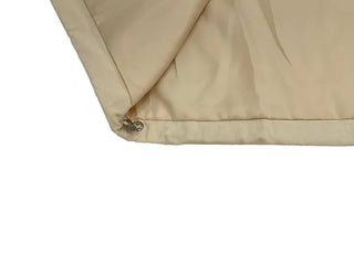 Komorebi high-neck hem string loose-fit hooded zip-up jumper
