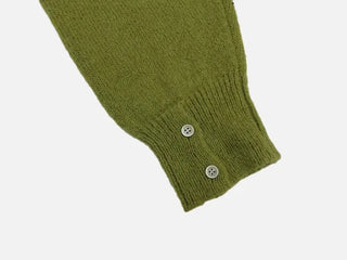 Willow Loose Fit Round Neck Long Sleeve Button Wool Knit