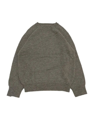 Willow Loose Fit Round Neck Long Sleeve Button Wool Knit
