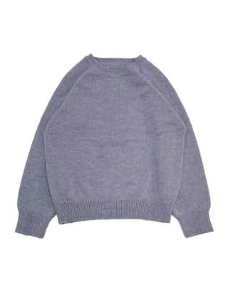 Willow Loose Fit Round Neck Long Sleeve Button Wool Knit