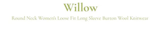 Willow Loose Fit Round Neck Long Sleeve Button Wool Knit