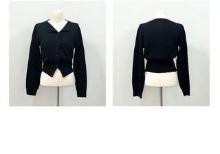 Moet Yeri Slim Fit Lip Neck Slit Team Boat Cardigan