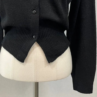 Moet Yeri Slim Fit Lip Neck Slit Team Boat Cardigan