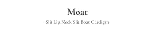 Moet Yeri Slim Fit Lip Neck Slit Team Boat Cardigan
