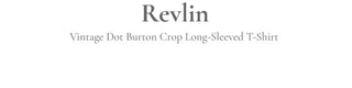 Revlin Vintage Lovely Dot Button Crop Long Sleeve T-Shirt