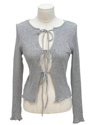 Lee Je's slim fit ribbon team rib knit cardigan in