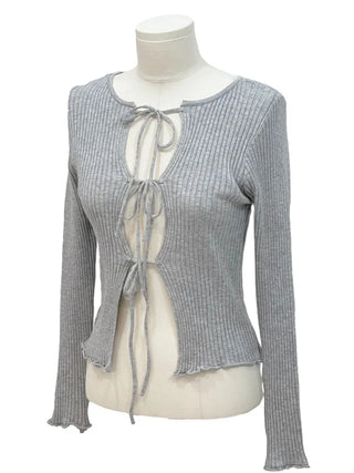 Lee Je's slim fit ribbon team rib knit cardigan in