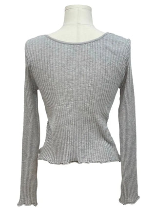 Lee Je's slim fit ribbon team rib knit cardigan in
