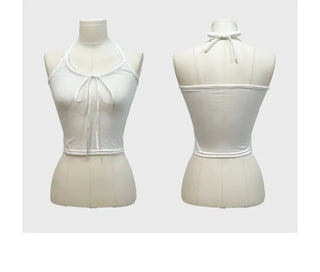 Mika Ribbon Lace Layered Halter Neck Sleeveless Nashi