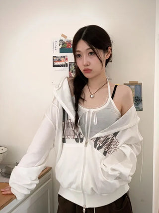 Mika Ribbon Lace Layered Halter Neck Sleeveless Nashi