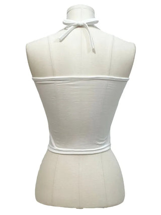 Mika Ribbon Lace Layered Halter Neck Sleeveless Nashi