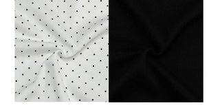 Rosabell Ribbon Color Block Sleeveless Bustier Dot Long Sleeve T-shirt Set