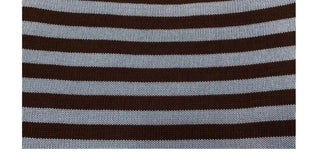 Mumu Stripe Off-Shoulder Strap Button Knit