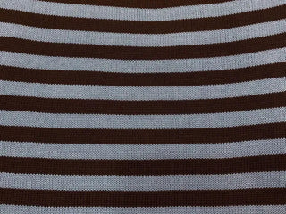 Mumu Stripe Off-Shoulder Strap Button Knit