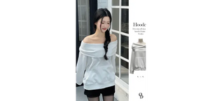 Lulu two-way off-shoulder turtle loose fit hoodie