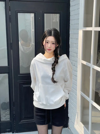 Lulu two-way off-shoulder turtle loose fit hoodie