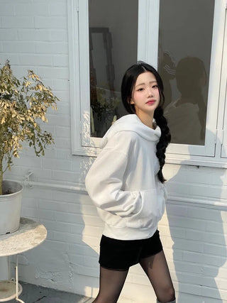 Lulu two-way off-shoulder turtle loose fit hoodie