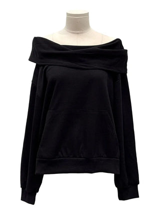 Lulu two-way off-shoulder turtle loose fit hoodie