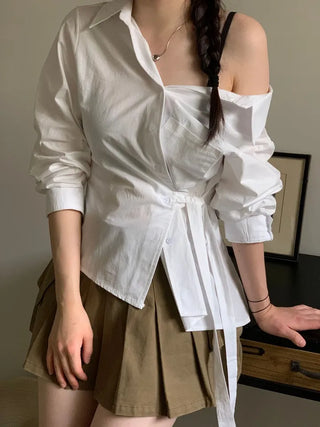 Reverie Pleated Cargo Belt Mini Skirt Skirt Pants Set