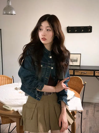 Reverie Pleated Cargo Belt Mini Skirt Skirt Pants Set