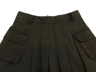 Reverie Pleated Cargo Belt Mini Skirt Skirt Pants Set