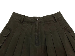 Reverie Pleated Cargo Belt Mini Skirt Skirt Pants Set
