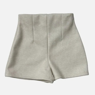 Merlin high-waist knit fleece shorts