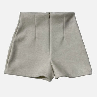 Merlin high-waist knit fleece shorts