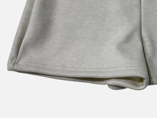 Merlin high-waist knit fleece shorts