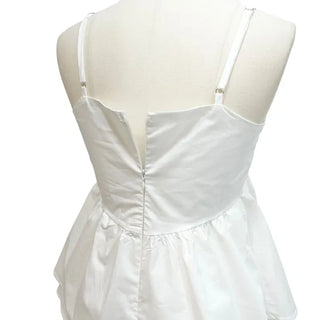 Miette Ribbon Tiered Bustier Sleeveless Nashi Adjustable Straps Blouse