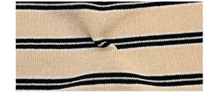 Pure Butter Halter Neck Slim Fit Striped Square Neck Short Sleeve Ribbed Short Sleeve Knit