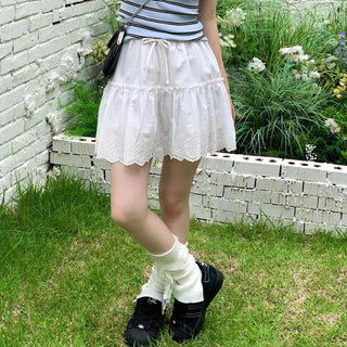 Pure Butter Halter Neck Slim Fit Striped Square Neck Short Sleeve Ribbed Short Sleeve Knit