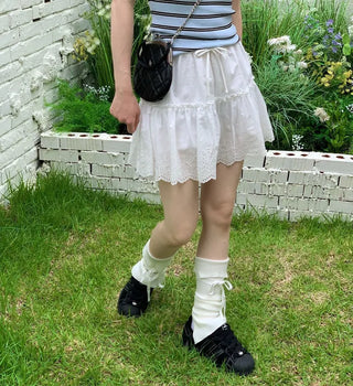 Pure Butter Halter Neck Slim Fit Striped Square Neck Short Sleeve Ribbed Short Sleeve Knit