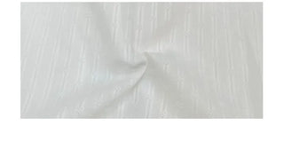 Furlin Check, Loose Fit, Round Collar Neck, Striped Embroidery, Puff Short Sleeve, Button Blouse,