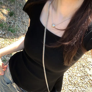 Release back team ribbon strap slim fit short sleeve square neck short sleeve knit