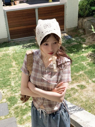 Elisa Vintage Frill Shirring Strap Nylon Shoulder Bag