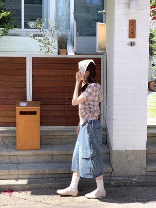 Elisa Vintage Frill Shirring Strap Nylon Shoulder Bag