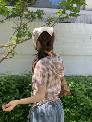 Elisa Vintage Frill Shirring Strap Nylon Shoulder Bag