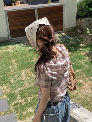 Elisa Vintage Frill Shirring Strap Nylon Shoulder Bag