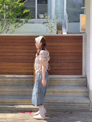 Elisa Vintage Frill Shirring Strap Nylon Shoulder Bag