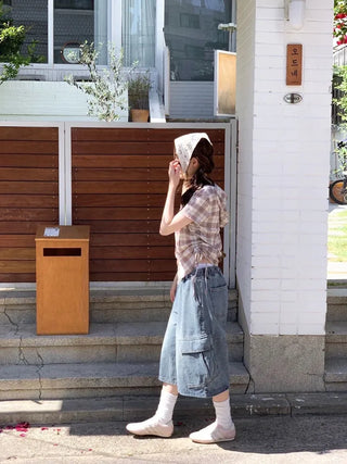 Elisa Vintage Frill Shirring Strap Nylon Shoulder Bag