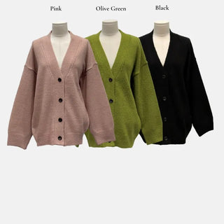 Hikari Loose Fit V-Neck Knit Cardigan