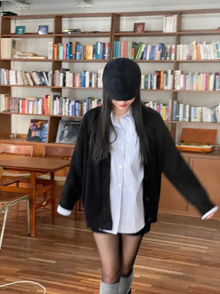 Hikari Loose Fit V-Neck Knit Cardigan