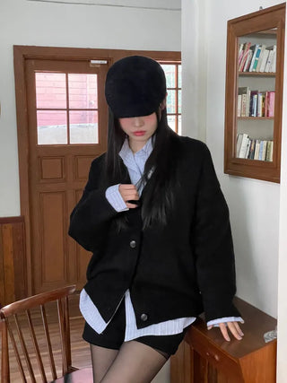 Hikari Loose Fit V-Neck Knit Cardigan