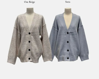 Hikari Loose Fit V-Neck Knit Cardigan