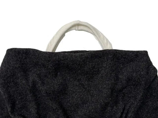 Yuha Halter Drape Shirring Two-tone Long-sleeved Knit T-shirt